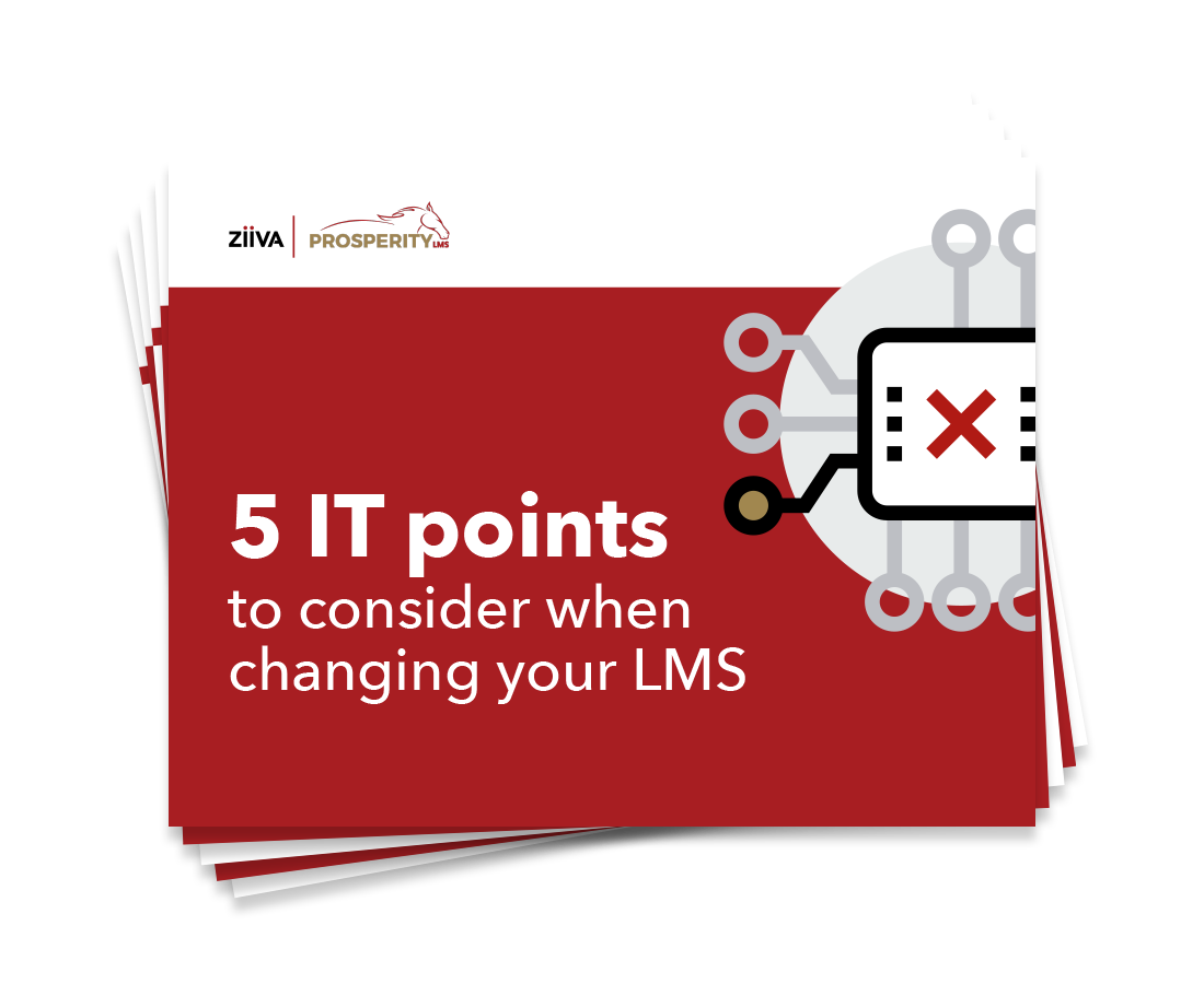The cover of "5 IT points to consider when changing your LMS"