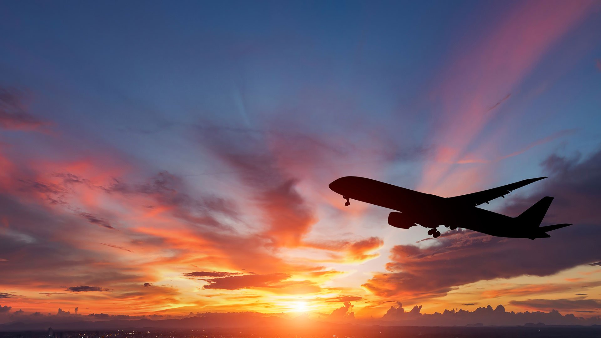 An image of a plane flying
