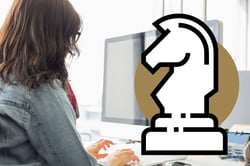 An administrator using her company's LMS An administrator using her company's LMS