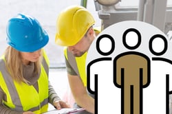 A manager with a worker A manager with a worker
