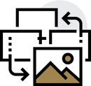 An icon showing customization An icon showing customization